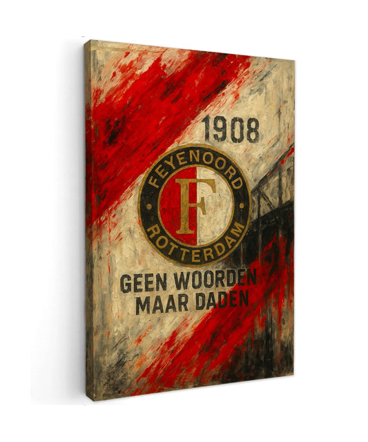 clubliefde met dit unieke Feyenoord 1908 canvas