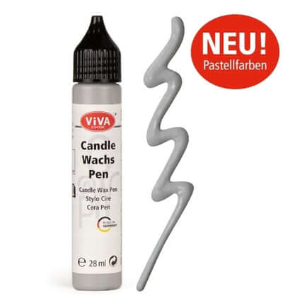 Viva Decor Pastel verf pen 28 ml in grijs voor creatieve projecten en decoraties.