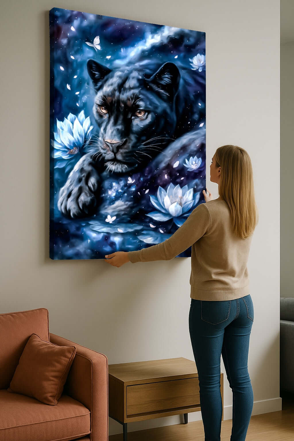 Canvas schilderij Galactische Panter