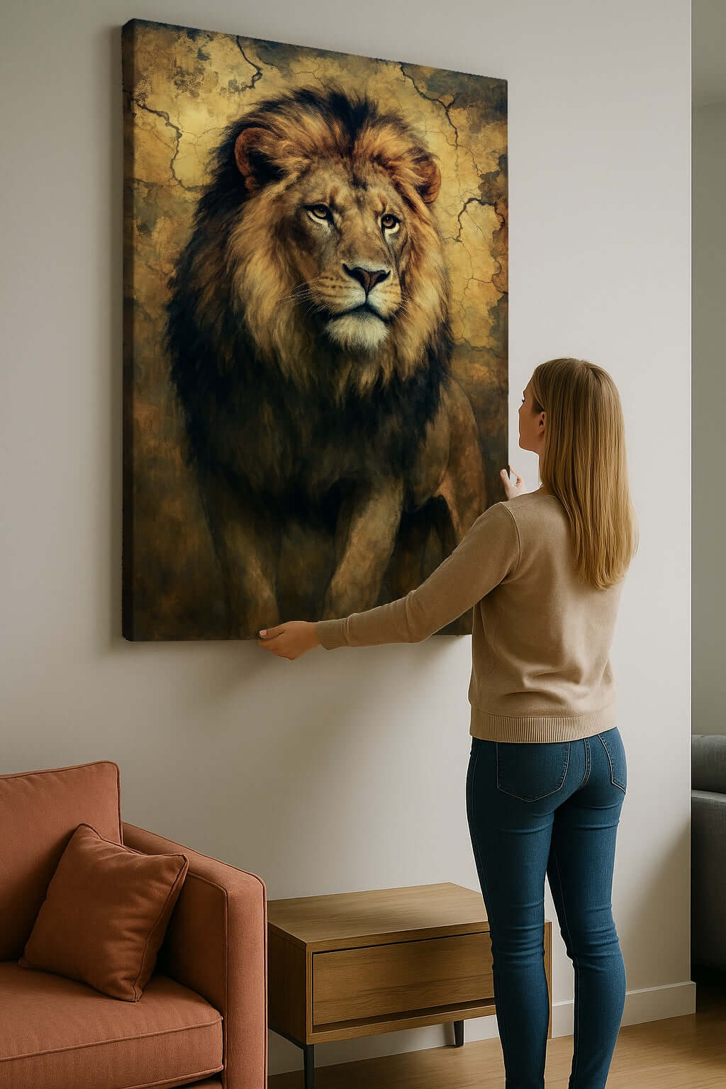 Canvas schilderij Lionheart – De Ziel van de Leeuw