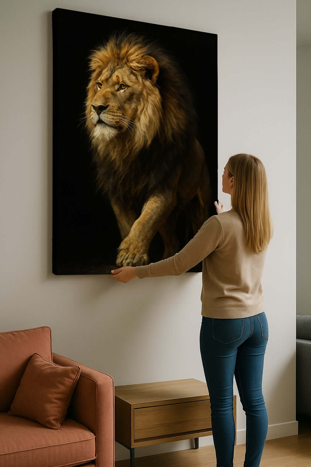 Alpha lion king canvas schilderij