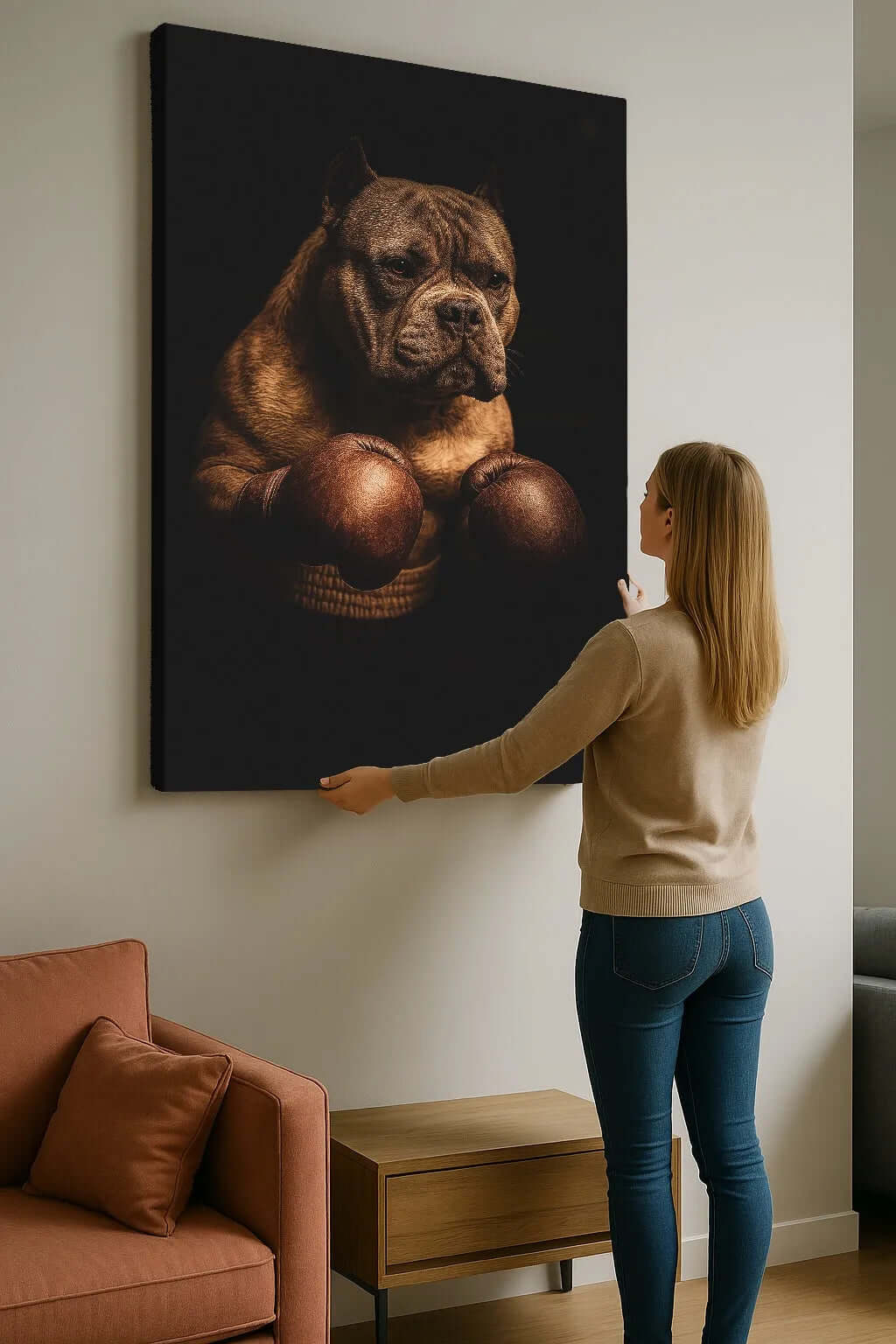 Boxer Bulldog - Online Schilderij - Canvas Schilderij