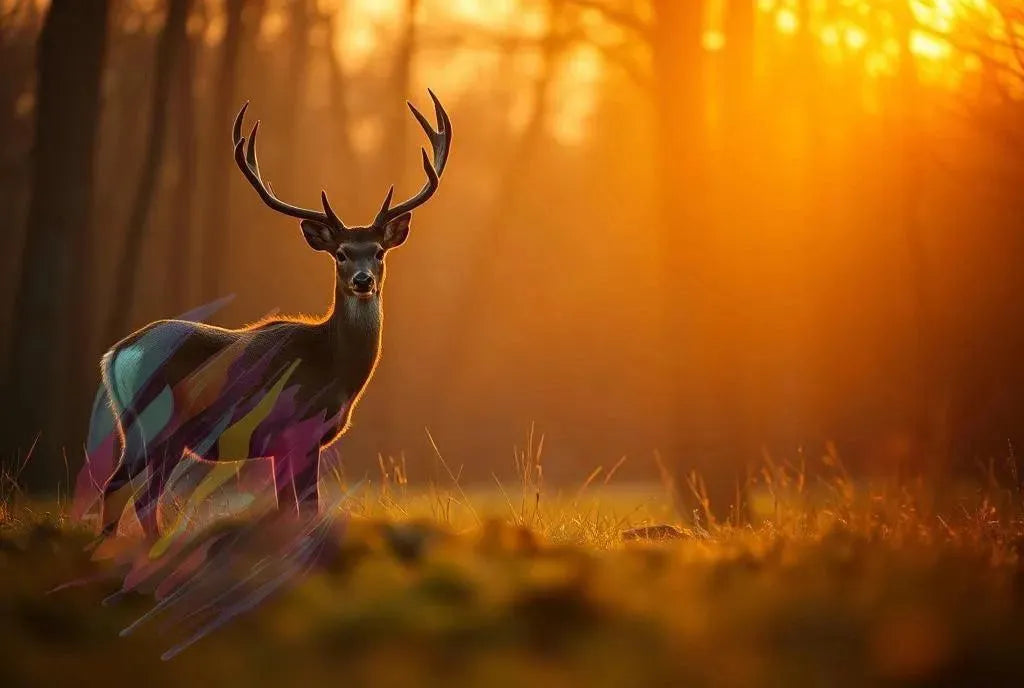 Buck at Sunset - Online Schilderij - Canvas Schilderij