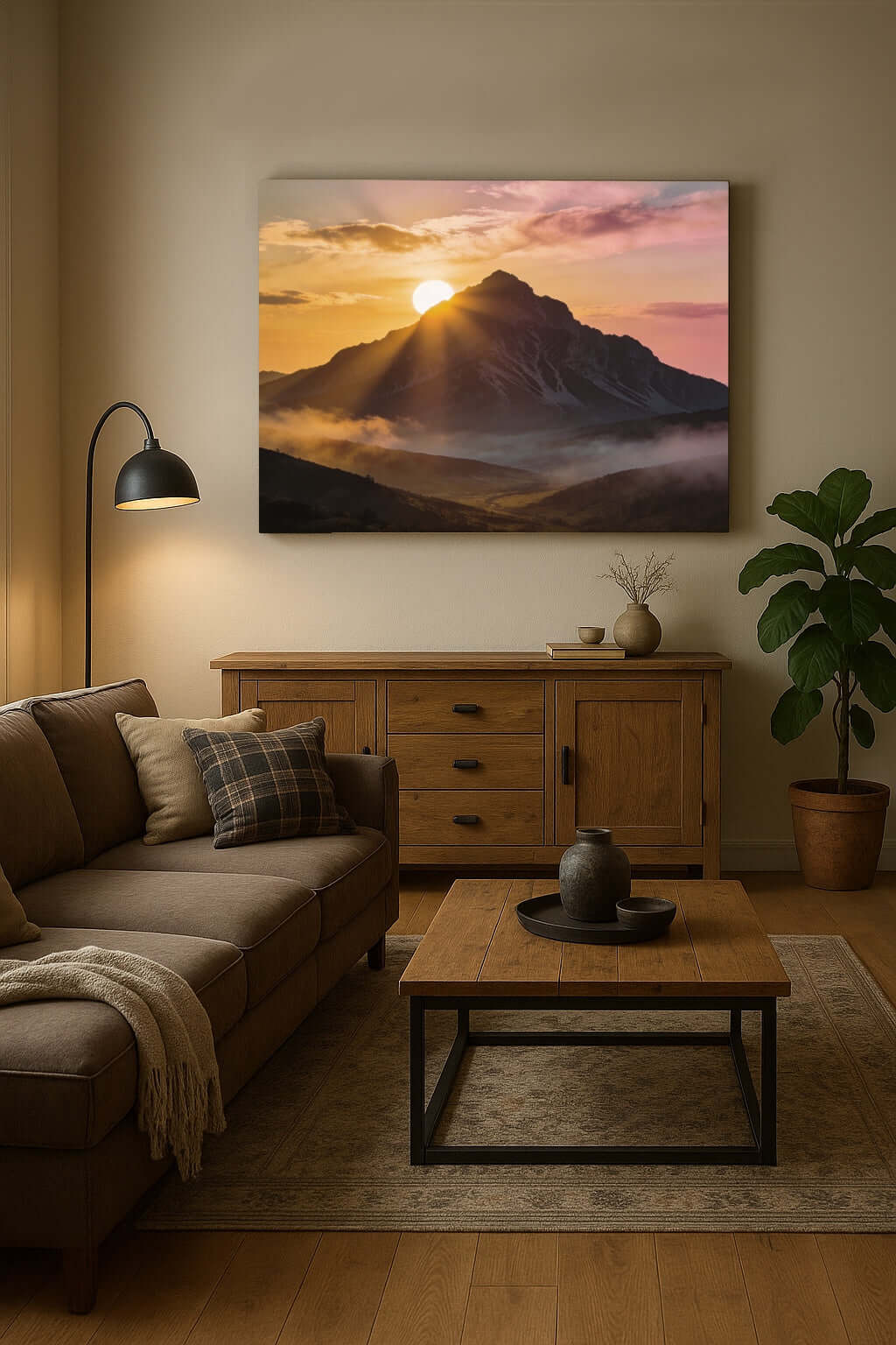 Canvas Schilderij Adembenemend Berglandschap woonkamer