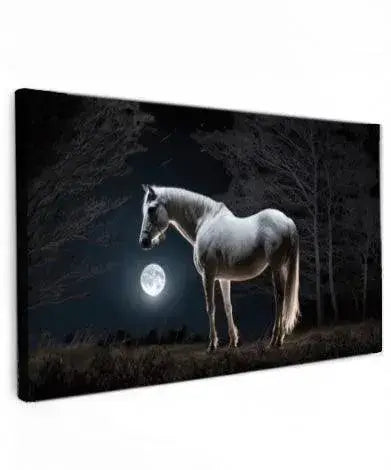 Silver Moon Stallion - Online Schilderij - Canvas Schilderij