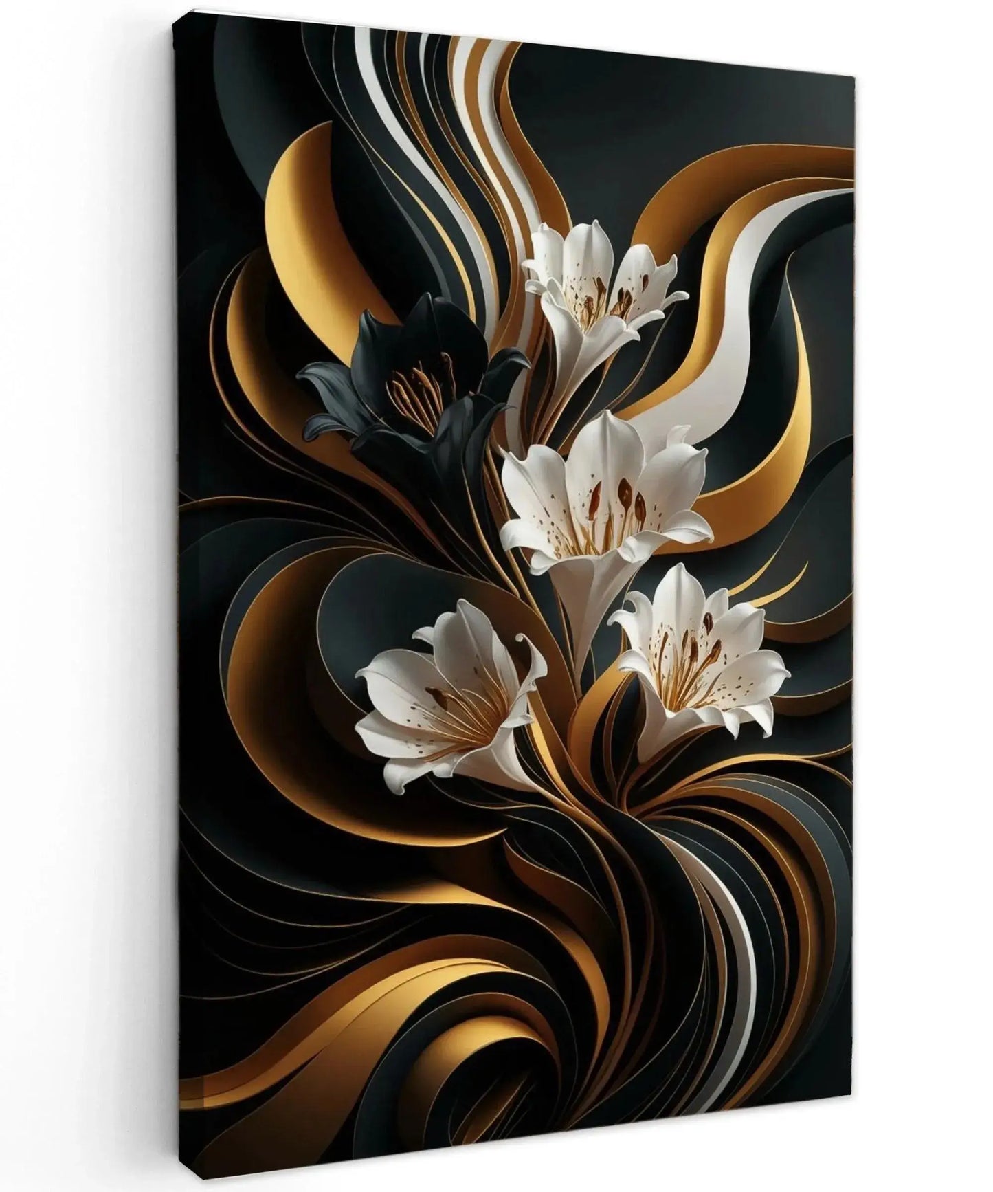 Black & Gold Elegance - Online Schilderij - Canvas Schilderij