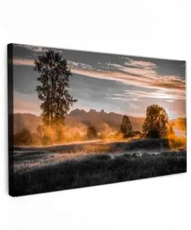 Golden Sunrise Landscape - Online Schilderij - Canvas Schilderij