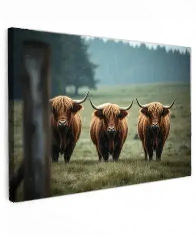 Highland Trio - Online Schilderij - Canvas Schilderij