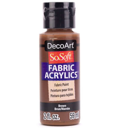 DecoArt SoSoft Brown bruine textielverf 59 ml DSS102-30