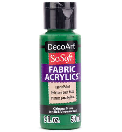 DecoArt SoSoft Christmas Green groene textielverf 59 ml DSS26-30