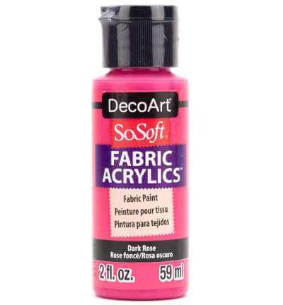 DecoArt SoSoft Dark Rose donkerroze textielverf 59 ml DSS94-30