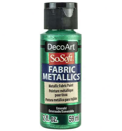DecoArt SoSoft Fabric Metallics Emerald textielverf 59 ml DSM41-30