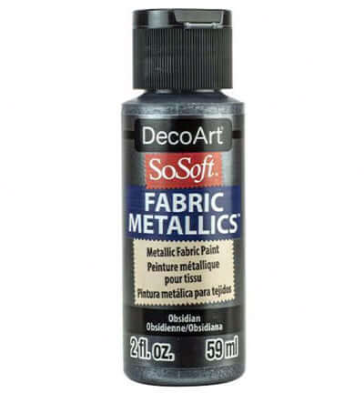 DecoArt SoSoft Fabric Metallics Obsidian textielverf 59 ml DSM38-30