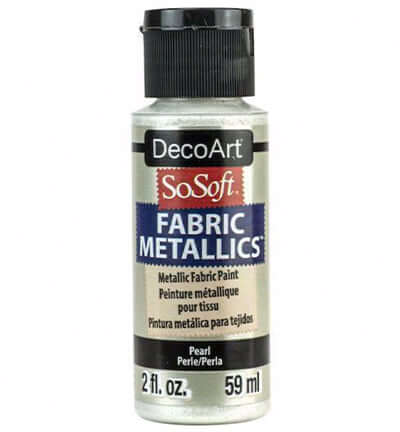 DecoArt SoSoft Fabric Metallics Pearl parelmoer textielverf 59 ml DSM30-30