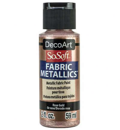 DecoArt SoSoft Fabric Metallics Rose Gold textielverf 59 ml DSM31-30