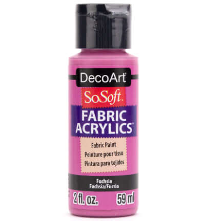 DecoArt SoSoft Fuchsia felroze textielverf 59 ml DSS52-30