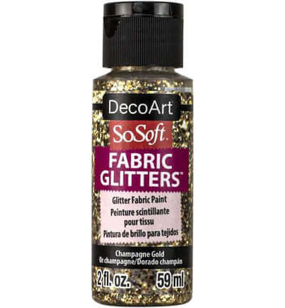 DecoArt SoSoft Glitters Champagne Gold gouden textielverf 59 ml DSSFG02-30