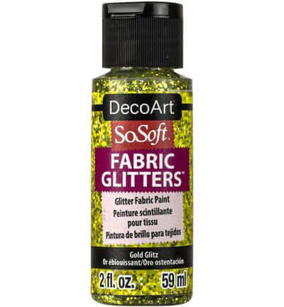 DecoArt SoSoft Glitters Gold Glitz gouden textielverf 59 ml DSSFG03-30