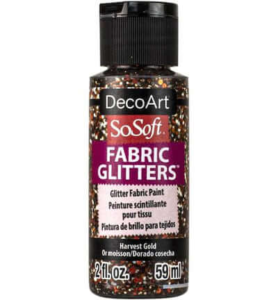 DecoArt SoSoft Glitters Harvest Gold gouden glittertextielverf 59 ml DSSFG17-30
