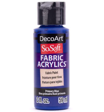 DecoArt SoSoft Primary Blue blauwe textielverf 59 ml DSS42-30
