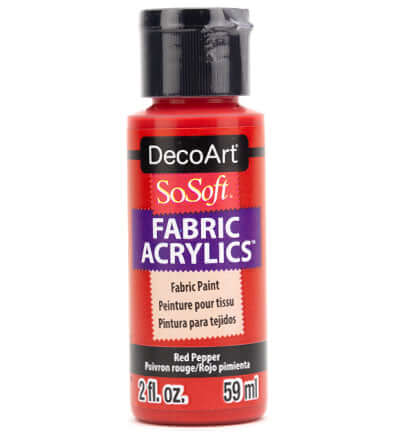 DecoArt SoSoft Red Pepper warme rode textielverf 59 ml DSS88-30