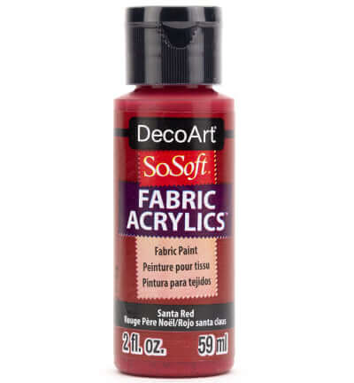 DecoArt SoSoft Santa Red rode textielverf 59 ml DSS77-30
