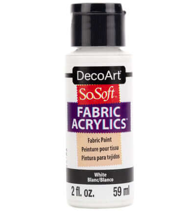 DecoArt SoSoft White witte textielverf 59 ml DSS01-30