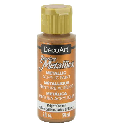 DecoArt Dazzling Metallics Bright Copper 59 ml – parelmoer metallic acrylverf