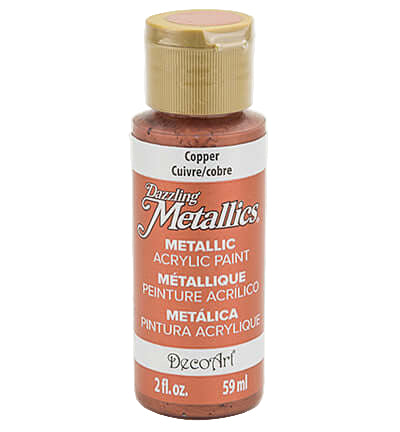 DecoArt Dazzling Metallics Copper 59 ml – parelmoer metallic acrylverf