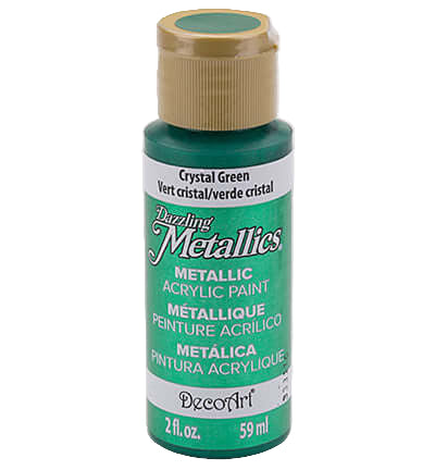 DecoArt Dazzling Metallics Crystal Green 59 ml – parelmoer metallic acrylverf