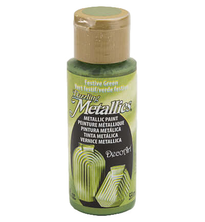 DecoArt Dazzling Metallics Festive Green 59 ml – parelmoer metallic acrylverf