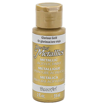 DecoArt Dazzling Metallics Glorious Gold 59 ml – parelmoer metallic acrylverf