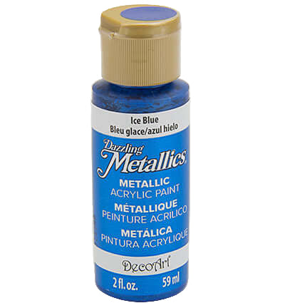 DecoArt Dazzling Metallics Ice Blue 59 ml – parelmoer metallic acrylverf