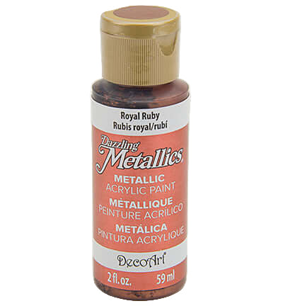 DecoArt Dazzling Metallics Royal Ruby 59 ml – parelmoer metallic acrylverf