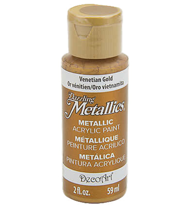 DecoArt Dazzling Metallics Venetian Gold 59 ml – parelmoer metallic acrylverf