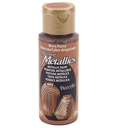 DecoArt Dazzling Metallics Worn Penny 59 ml – parelmoer metallic acrylverf