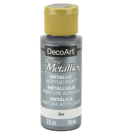 DecoArt Dazzling Metallics Zinc 59 ml – parelmoer metallic acrylverf