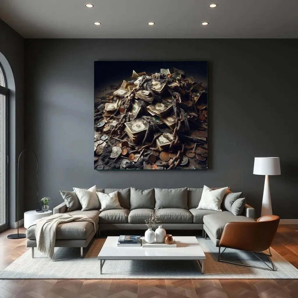 Dirty Money - Online Schilderij - Canvas Schilderij