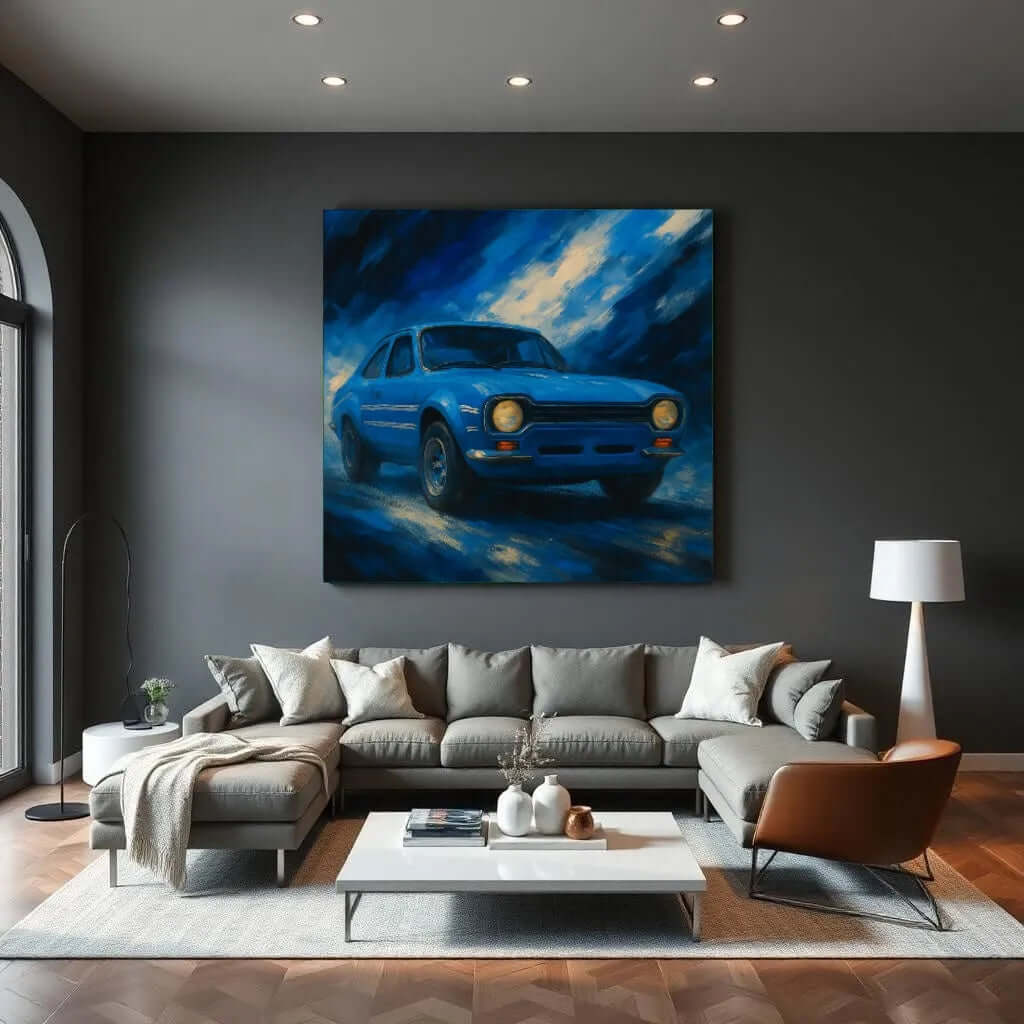 Escort Bleu Memories - Online Schilderij - Canvas Schilderij