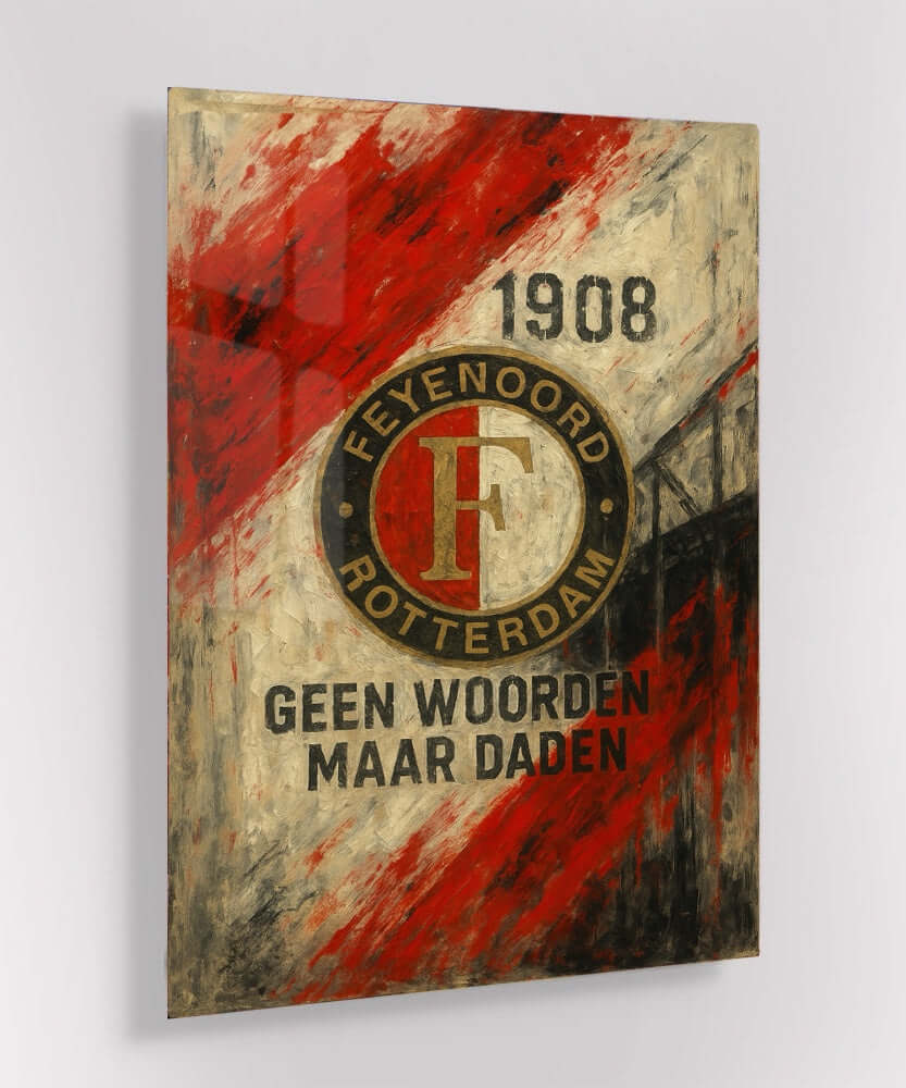 Glas schilderij Feyenoord 1908