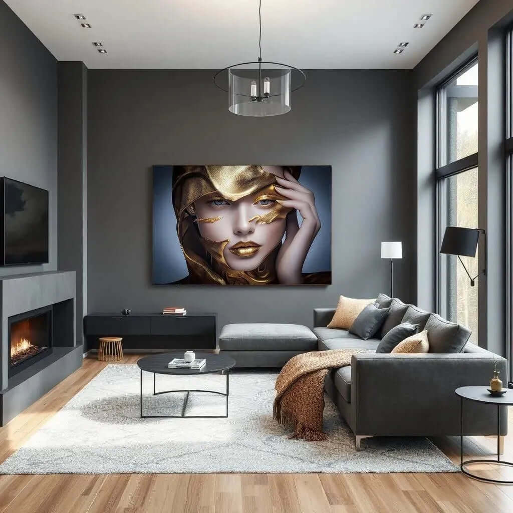 Golden Goddess - Online Schilderij - Canvas Schilderij
