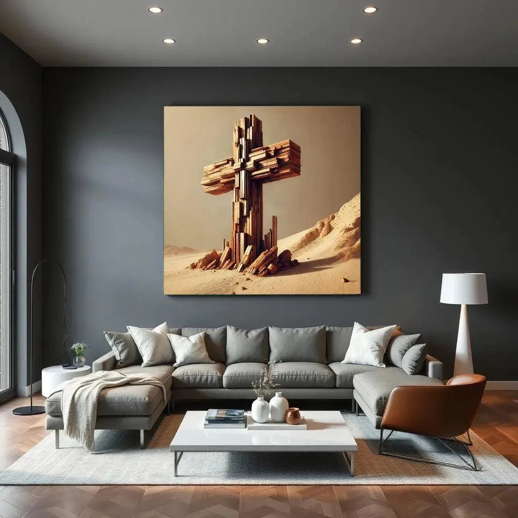 Desert Cross - Online Schilderij - Canvas Schilderij