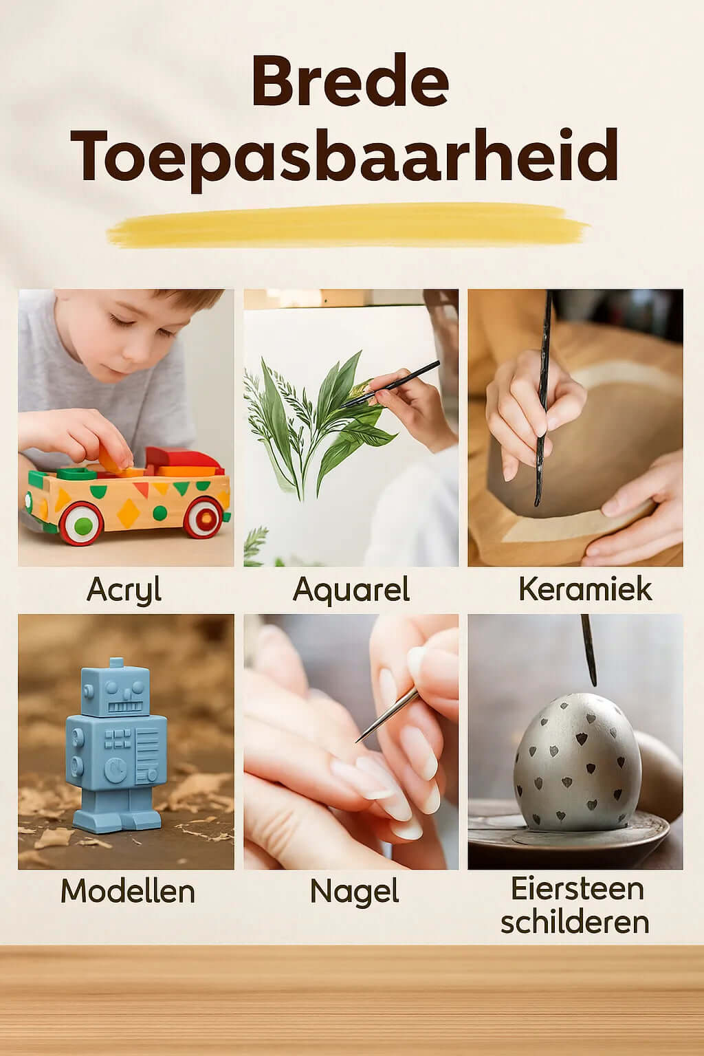 fijne penseelpunten schilderen