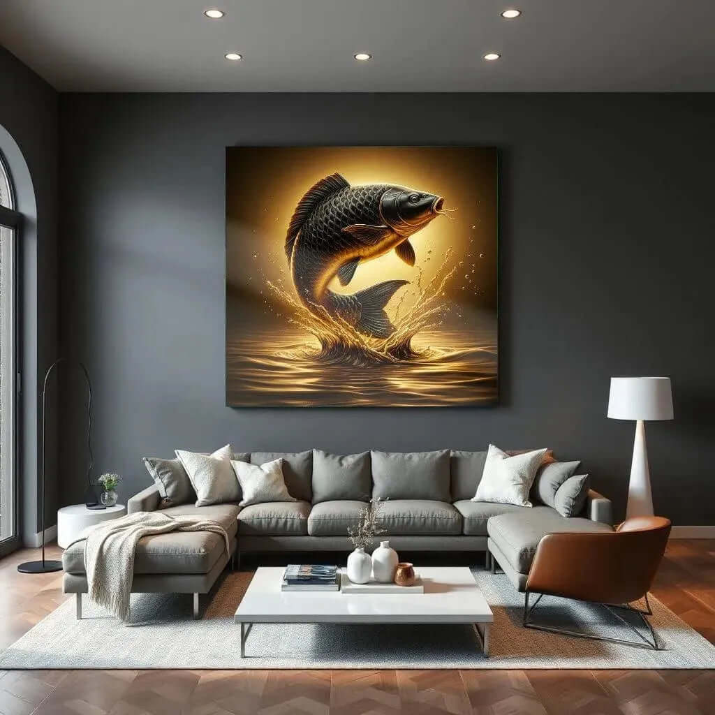 Celestial Carp - Online Schilderij - Glas Schilderij