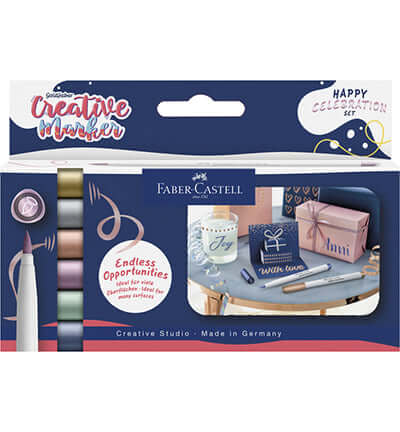 Faber-Castell Goldfaber Creative Marker set met diverse kleuren voor creatief gebruik en handlettering.
