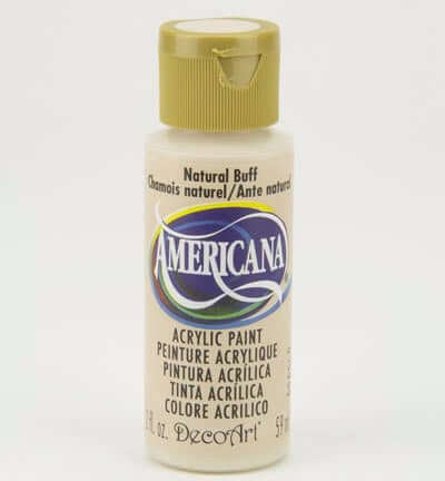 Naturel Buff Americana acrylic paint bottle from Americana DecoArt, ideal for art and home decor projects.