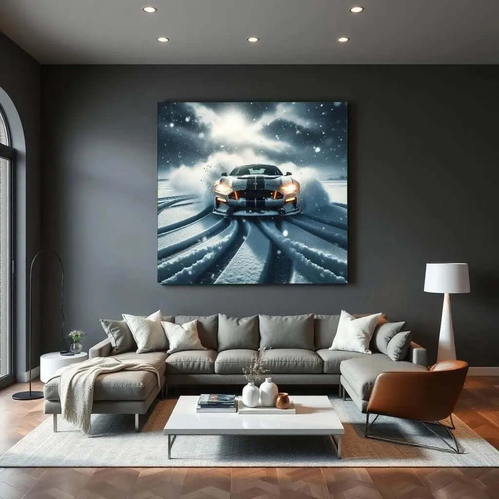 Snow Storm Racer - Online Schilderij - Canvas Schilderij