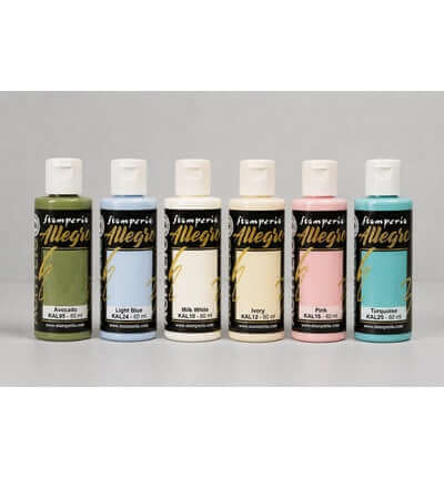 Stamperia Allegro Cozy Family acrylverfset met zes kleuren van 60 ml