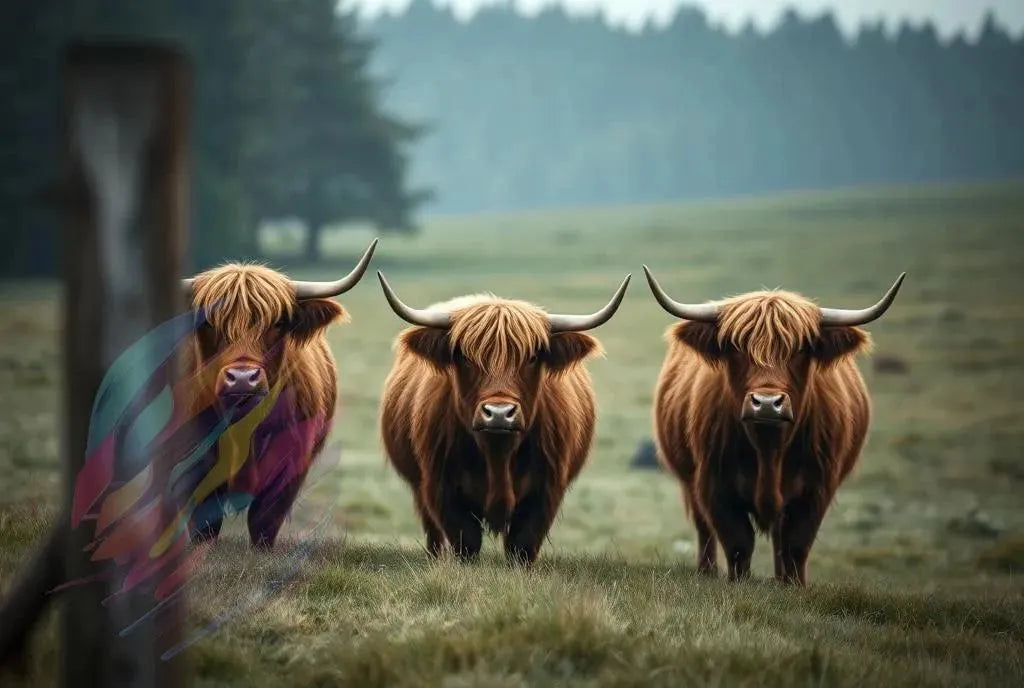 Highland Trio - Online Schilderij - Canvas Schilderij