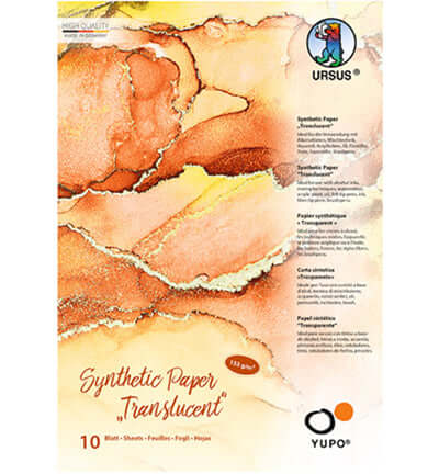 Ursus Synthetisch Yupo Papier Translucent Wit 153 g/m² met 10 vellen voor kunstwerken